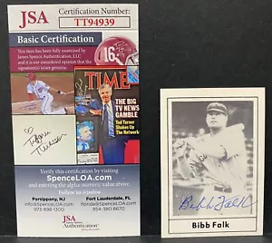 BIBB FALK JSA Signed Autograph 1978 Grand Slam White Sox Cleveland Indians - Picture 1 of 3