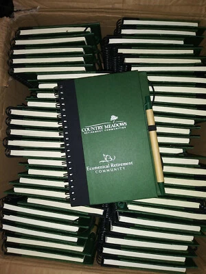 (Lot of 50) spiral notebook lined notepad with pen in holder set Pen $ Notebook - Image 1 of 3