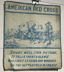 Original 1918 Red Cross World War I Poster, World War 1 Poster, WWI - Picture 1 of 8