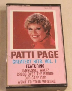 Patti Page Cassette Tape Greatest Hits Volume One CAS1 - Foto 1 di 2