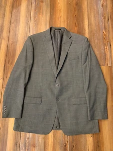Michael Strahan Mens 46L Blazer Gray Check Sport Coat Jacket Regular Fit - Picture 1 of 14