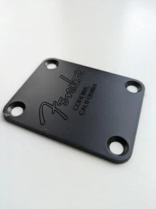 Fender ST Corona California black Stamped Neck Plate for guitar neck. - Picture 1 of 2