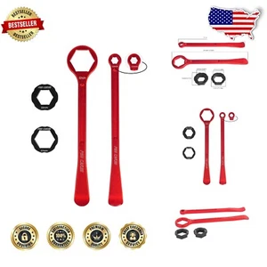Durable Red Aluminum Tire Iron Combo for Japanese Motorcycles & Dirt Bikes - Picture 1 of 7