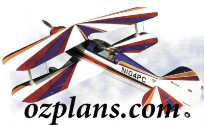 Super Skybolt Biplane 58" WS PRINTED RC MODEL AIRPLANE PLANS TEMPLATES - Image 1 of 2