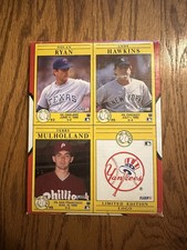 1991 Fleer Box Bottom panel. No Hitters, Nolan Ryan. New York Yankees