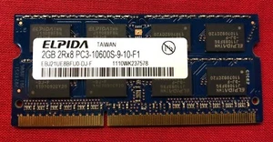 ELPIDA 2GB 2Rx8 PC3-10600S RAM MEMORY EBJ21UE8BFU0-DJ-F - Afbeelding 1 van 3