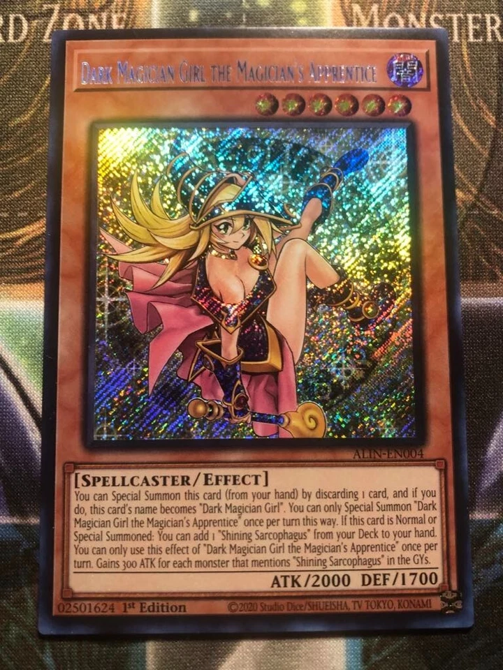 * DARK MAGICIAN GIRL THE MAGICIAN'S APPRENTICE *  SECRET RARE ALIN-EN004 YUGIOH! - Image 1 of 1