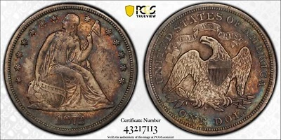 1872-S Seated SILVER DOLLAR *PCGS VF+* RARE,9K Mintage *FAST FREE SHIPPING!!! - Image 1 of 4