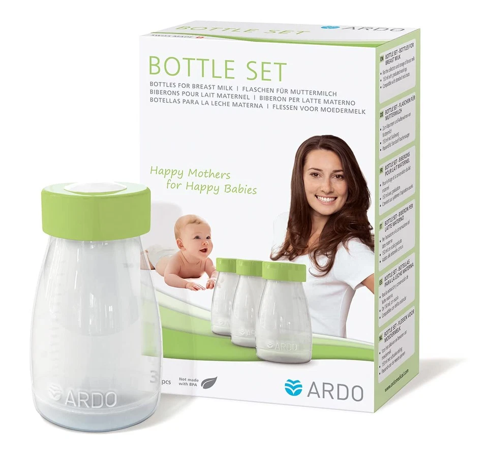 Ardo Bottle Set, Flaschen zur hygienischen Aufbewahrung von Muttermilch, 3 Stk - Bild 1 von 3