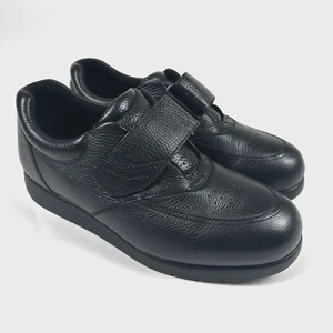 Drew Mens Size 11.5 6E Navigator II Black Leather Diabetic Walking Shoes Wide - Picture 1 of 10