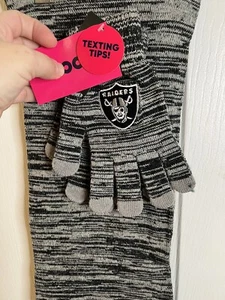 NFL Infinity Scarf & Gloves Oakland RAIDERS NWT - Picture 1 of 6