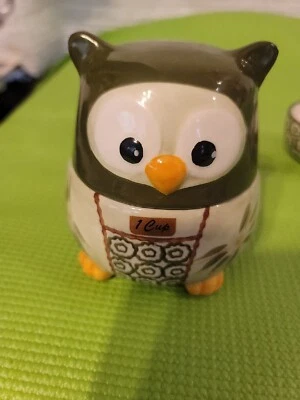 Temptations Green Owl Nesting Measuring Cup Set Ceramic - Image 1 of 4