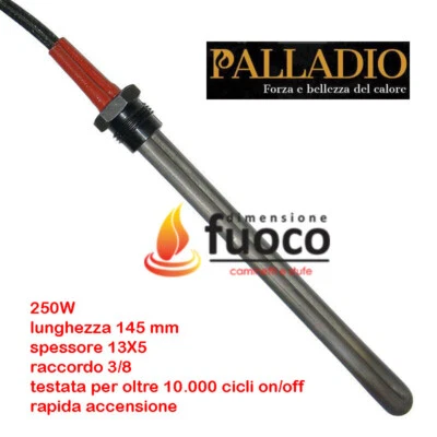 CANDELETTA ACCENSIONE RICURVA STUFE PELLET PALLADIO CON RACC.FILETTATO 3/8"-1042 - Immagine 1 di 3