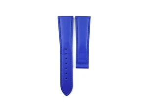 Blau 19 20 22 mm flach Echtleder Armband/Band passend für Omega SeaMaster/PlanetOcean - Bild 1 von 17