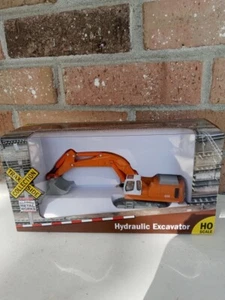 C M W  Hydraulic Tracked Excavator Construction Orange 1:87 HO TC-100/12A - Picture 1 of 9