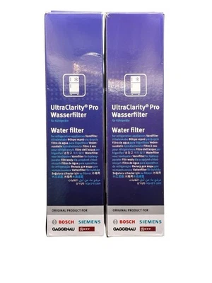 2 Pack Genuine OEM Bosch Ultra Clarity Pro Refrigerator Water Filter 1103218 - Image 1 of 2