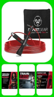 Веревка для прыжков Beast Gear Pro Speed профессиональная для фитнеса скакалки для женщин мужчин - Изображение 1 из 4