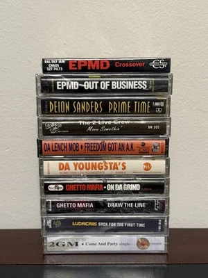 Lot Of 10 Mixed Hip-Hop Rap Cassette Tapes New Sealed EPMD Ghetto Mafia Ludacris Foto 1 de 4