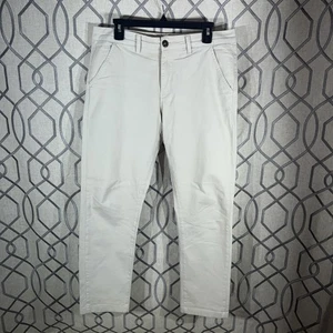 Fatto A Mano Pants Mens 34 x 28 Stretch Chino Straight Leg Flat Front - Picture 1 of 6