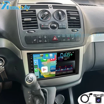 DAB+ CarPlay Android 15 Für Mercedes-Benz Vito Viano W639 2006-14 Autoradio GPS - Bild 1 von 4