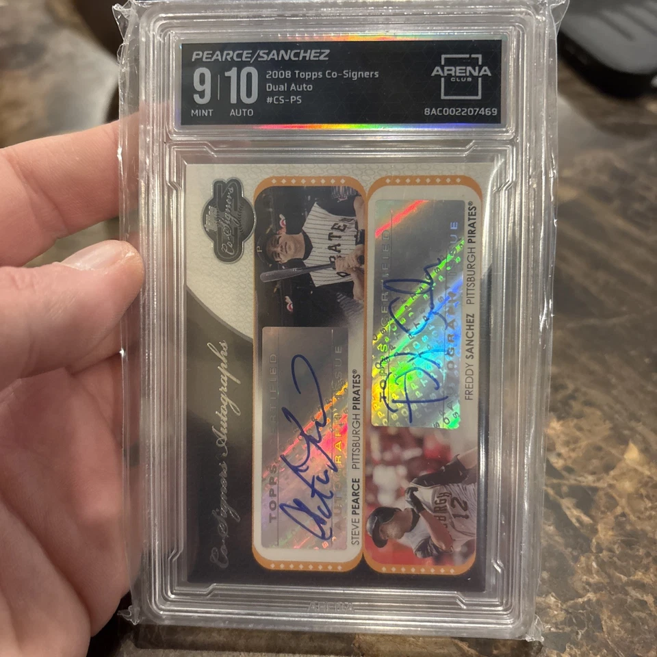 2008 Topps Cofirmantes Steve Pearce Freddy Sanchez Piratas Doble Automático Como Nuevo Foto 1 de 2
