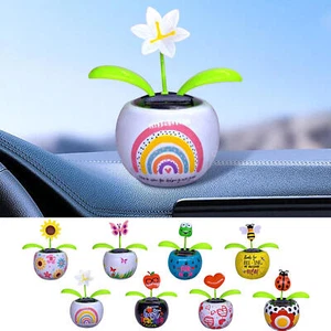 Solar Powered Flip Flap Flower Swing Dancing Toy Gift Decoration For Car Home - Picture 1 of 20