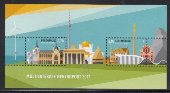 Hoja de recuerdo multilateral Hertogpost MNH de Luxemburgo Foto 1 de 1