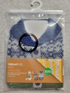 Vibrant Life Cat Dog Pet Sweater Extra Extra Small 3-7 lb. Pets Toy Yorkie XXS - Picture 1 of 4