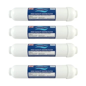 Hydro+ H15PA Carbon Block Filter with Scale Inhibitor and 1/4" Push Fit - 4 Pack - Picture 1 of 3