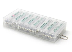 Akku Aufbewahrungsbox für 8x AA oder 14500 Akkus und Baterien Transparent - Bild 1 von 1