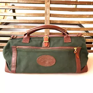 Vintage Orvis Battenkill Bag Green Canvas Leather Doctor Duffle Gladstone Brass - Picture 1 of 15