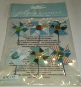 FREE SHIPPING NIP Joleee's Boutique Embellishments Baby Boy Pinwheel DIY CRAFT - Picture 1 of 7