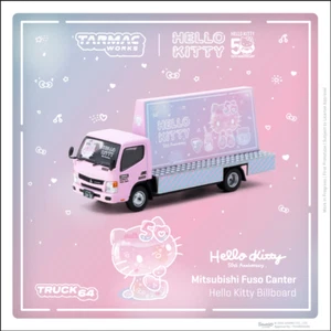 Tarmac Works 1:64 TRUCK64 Mitsubishi Fuso Canter Hello Kitty Billboard Truck - Picture 1 of 3