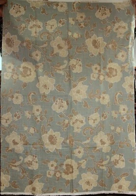 DURALEE Althea TELA Lino Tapizado 1 yd x 55"W Verde Floral Foto 1 de 3