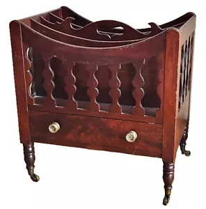 Library CANTERBURY Stand, Music Stand, c1820, Duncan Phyfe, NYC, Mahogany, 21"t - Picture 1 of 19
