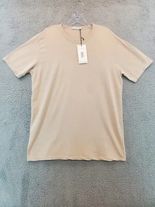 Rocca Di Bagnolo Herren Luxus Italienisch Hergestellt Tshirt Größe Large Khaki Pongel Gefärbt - Bild 1 von 16