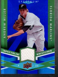 B0991 2009 Upper Deck Spectrum Swatches Blue #SSAM Andrew Miller Jersey - Picture 1 of 2