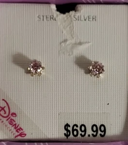 Disney Princesa Colección Joyería Fina SS Buttercup Stud 4MM Rosa Circonita cúbica - Imagen 1 de 4