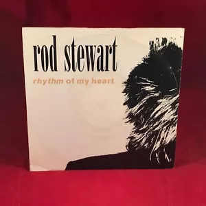 ROD STEWART Rhythm Of My Heart 1991 UK 7" vinyl single original 45 - Picture 1 of 4