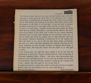 Mobilia Magazine No. 85. Aug 1962. Norwegian Furniture Fair. Architecture. Art - Picture 1 of 14