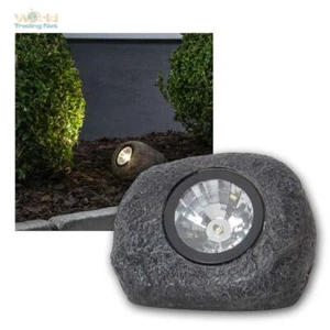 LED Solar Stein-Leuchte ROCKY Solar-Lampe Steine Garten Weg-Strahler warmweiß - Bild 1 von 9