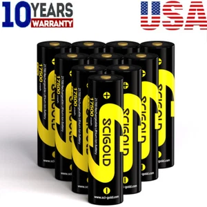2-8Pcs Scigold Rechargeable Batteries 3.6V 17500mWh Lithium-ion Extended height - Picture 1 of 18