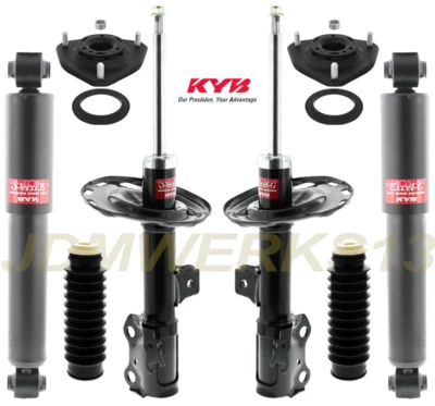 KYB 4 STRUTS SHOCKS STRUT MOUNTS & DUST BOOTS KIT for HONDA PILOT 2006 06 07 08 — 第 1/2 张图片
