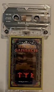 Black Sabbath -Tyr 1990 Cassette Tony Iommi Martin Cozy Powell Neil Murray Metal - Foto 1 di 8