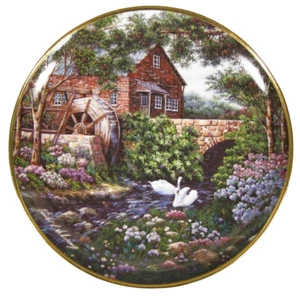 Olde Mill Cottage Violet Schwenig Collector Plate Franklin Mint Porcelain - Picture 1 of 4