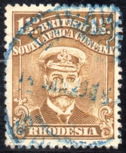 Rhodesia 1913-19 1½d bistre-brown, P.14, SG.198, VFU, BULAWAYO pmk in blue - Picture 1 of 1