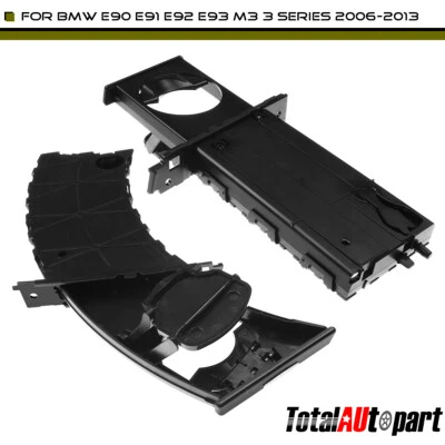 2Pcs Black Cup Holder Front Sides for BMW E90 E91 E92 E93 325xi 335is 2007-2013 - Image 1 of 4