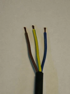 2,5 mm 3 Kern robustes Gummimantelkabel TRS. Elektrowerkzeugleitung. - Bild 1 von 1