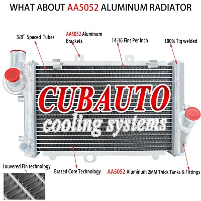 2 Rows Aluminum Radiator For 1984-1997 BMW K1 K75 K100 K1100 LT/RS/RT #1464568 - Image 1 of 4