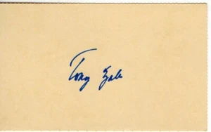 Tony Zale Signed Autographed Index Card Legendary Boxer JSA II24369 - Picture 1 of 3